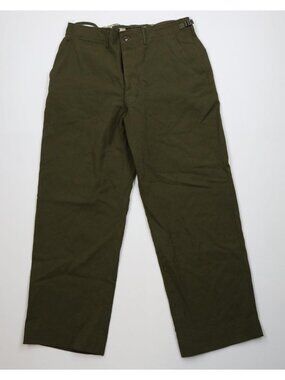 Vtg 50s USGI Mens Medium M1951 Button Fly Military Wide Leg Field Pants Wool USA